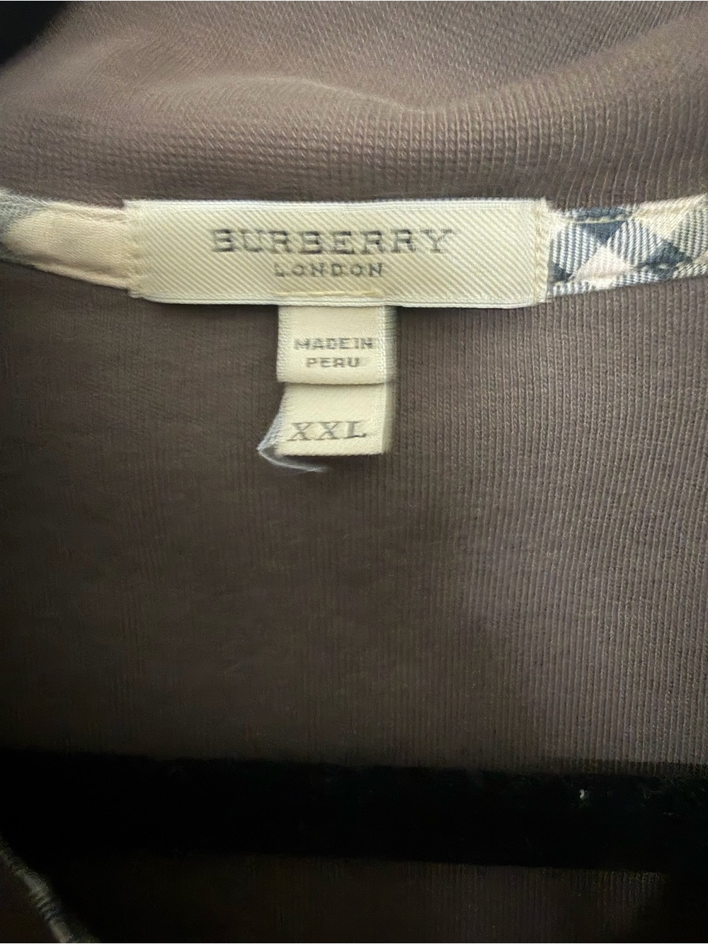Burberry Men’s Brown Zip-Neck pullover - Picture 3 of 4